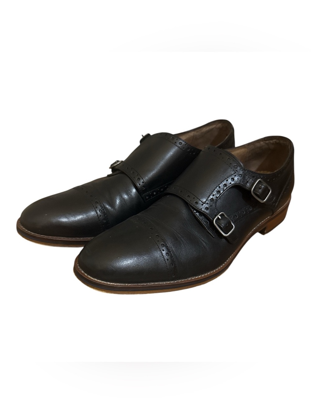 Johnson & Murphy Double Monk Strap Mens Dress Shoes Black
